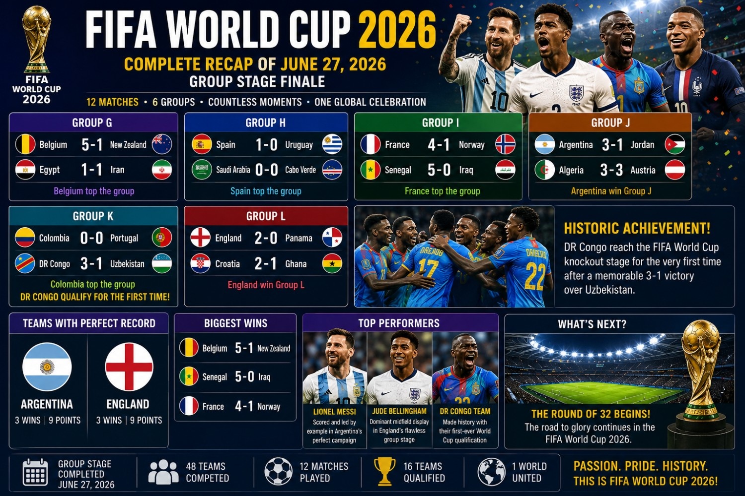 FIFA World Cup 2026: Complete Recap of June 27, 2026 Group Stage Finale
