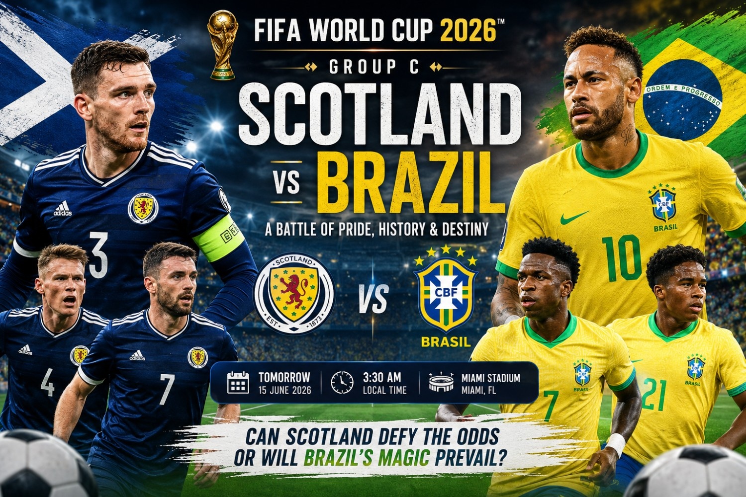 Scotland vs Brazil in FIFA World Cup 2026: Can the Brave Scots Shock the Five-Time Champions?