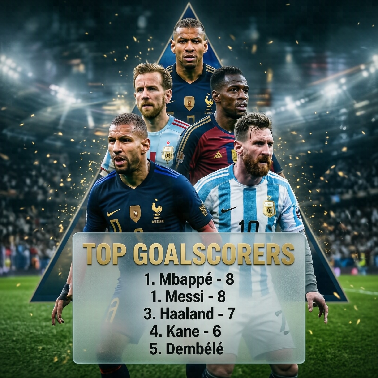 FIFA World Cup 2026 Golden Boot Rankings (July 10): Kylian Mbappé Equals Lionel Messi's Goal Tally as Golden Boot Race Heats Up