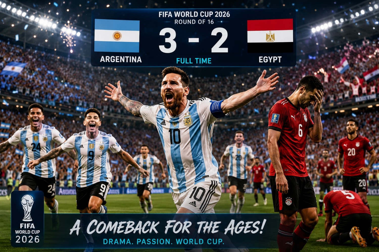 FIFA World Cup 2026: Argentina's Dramatic Comeback Against Egypt Sparks VAR Debate and Sends Lionel Messi Into the Quarter-finals