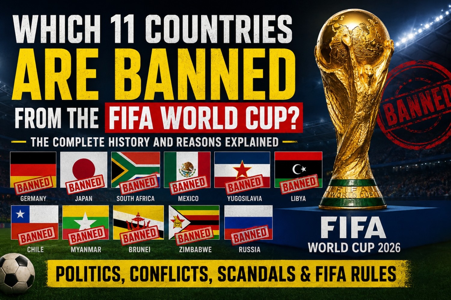 Which 11 Countries Have Been Banned from the FIFA World Cup? Complete History, Reasons, and What It Means